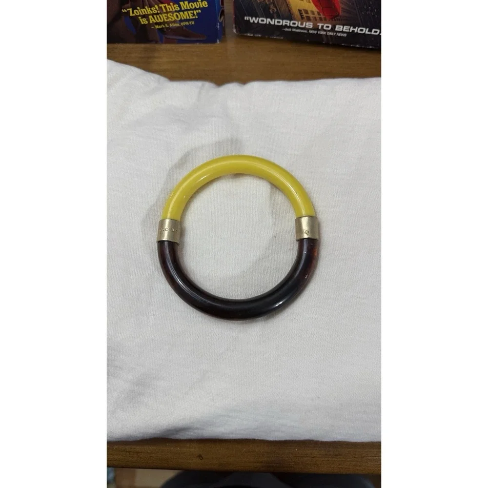 Marc Jacobs yellow and brown bangle bracelet jewellery